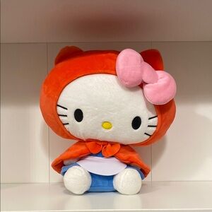 Hello Kitty Plush with Red Hood and Pink Bow